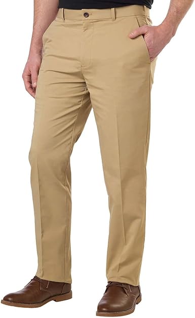izod flat front chino stretch pants