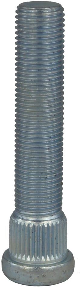EvoCorse Spline wheel stud M12x1.5, Knurl 14.3 mm, length 47 mm, White zinc plating finish, 4 pcs