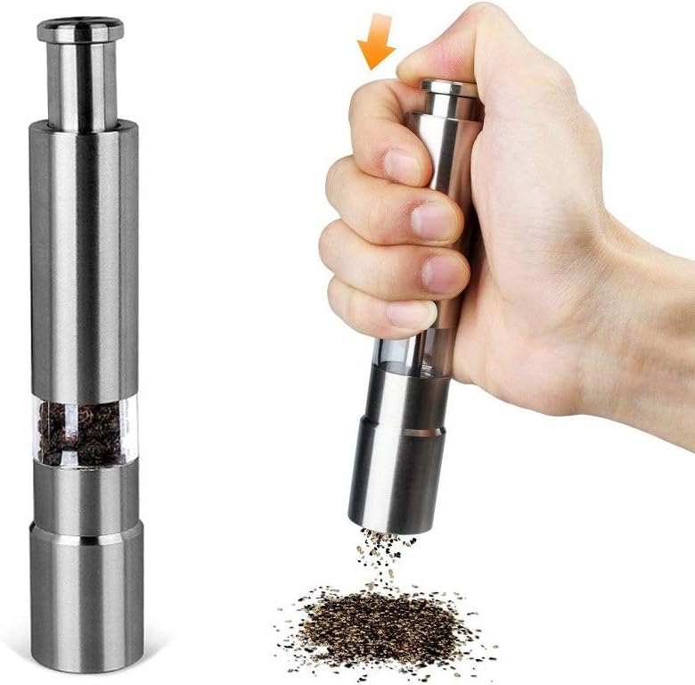 Anyasun Stainless Steel Pepper Salt Mills Handheld Salt