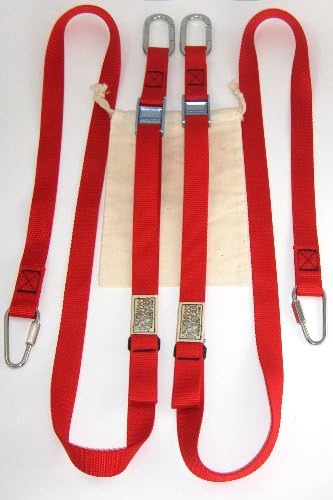 WOSS Gear Red Swing Strap pair for Door Anchor, 8ft Ceiling Anchor or Outdoor Play Structure, Made in USA