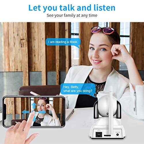 FREDI Baby Monitor,Pet Camera- Wireless Security Camera with Night Vision/Two Way Audio/PTZ/Motion Detection,2.4G WiFi IP Camera Indoor Surveillance Camera for Nanny/Pet/Dog Camera with Phone APP