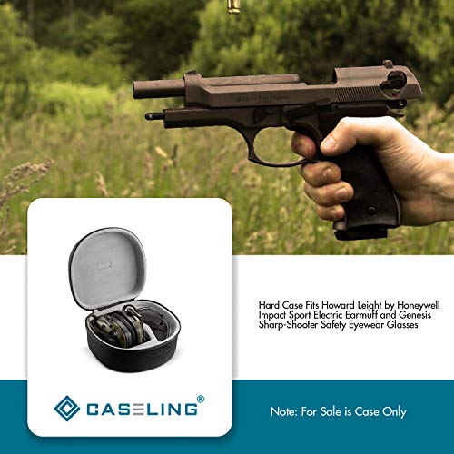 caseling Earmuff & Glasses Case. Fits Howard Leight by Honeywell Impact