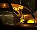 iJDMTOY 5-SMD 168 194 2825 T10 LED Car Interior Map Dome Light Bulbs, Amber Yellow