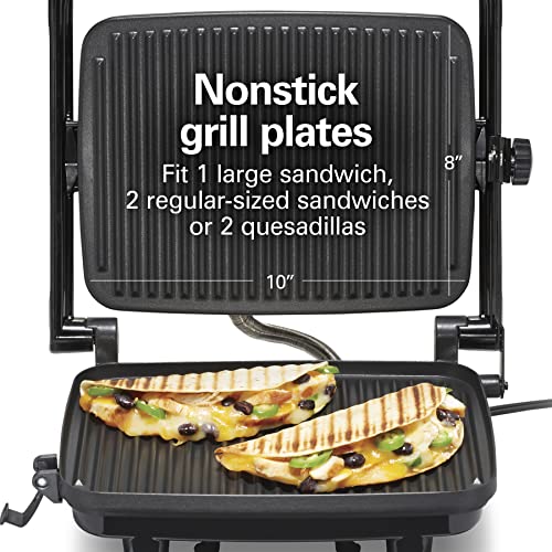 Hamilton Beach Panini Press Sandwich Maker & Electric Indoor Grill with