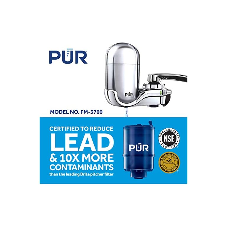 PUR PLUS Faucet Mount Water Filtration System, 3in1 Powerful, Natural