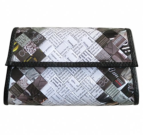 Trapezoid shape cross-body clutch bag made of magazine paper - FREE SHIPPING, upcycled upcycle upcycling recycling different person vegetarians products eco friendly people enthusiasts enthusiast