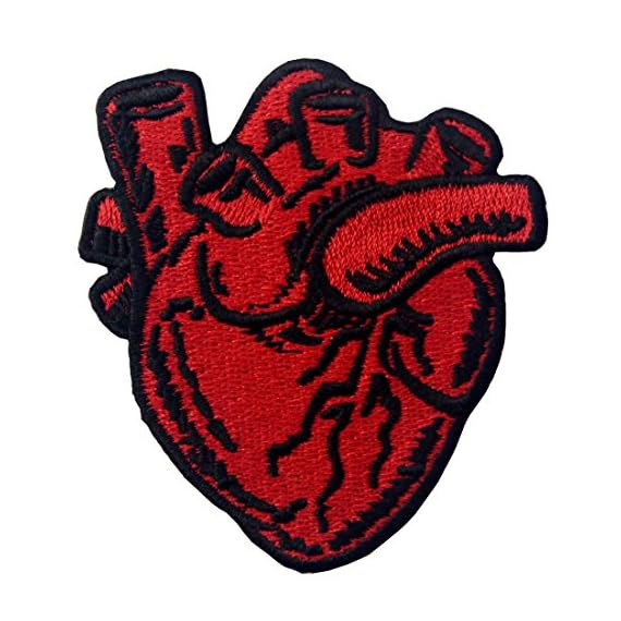 X-Ray-Anatomical-Heart-Embroidered-Badge-Iron-On-Sew-On-Patch
