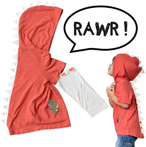 T-Rex Dino Toddler Hoodie Tops for Unisex, Boys, Girls 1-8 Years