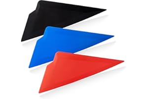 FOSHIO 3 Hardness Triangle Squeegee Window Tint Kit, Flexible Micro Squeegee for Tight Spaces, Vinyl Wrapping Curves Slot Tin