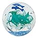 Blown Glass Paperweight - Handmade Glass Globe Ornament, Ocean Themed Art Glass Paper Weight Collectible