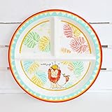 Baby Cie Dani Roi De La Jungle Round Textured Section Plate