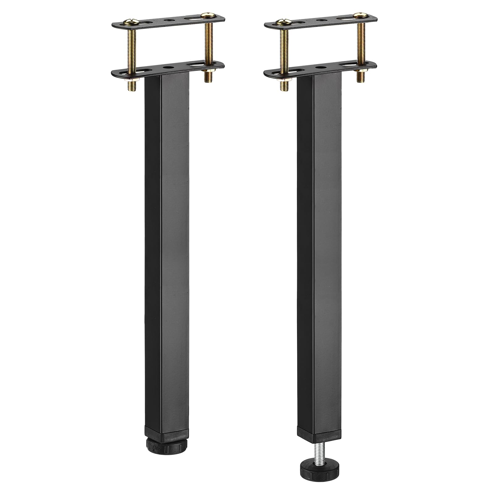 Uxcell 2 Sets Adjustable Height Bed Frame Support Legs Replacement Bed Center Slat Support Legs(350mm-370mm/13.8"-14.6")