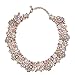 Holylove Light Pink Crystal Statement Necklace Women Jewelry with Gift Box