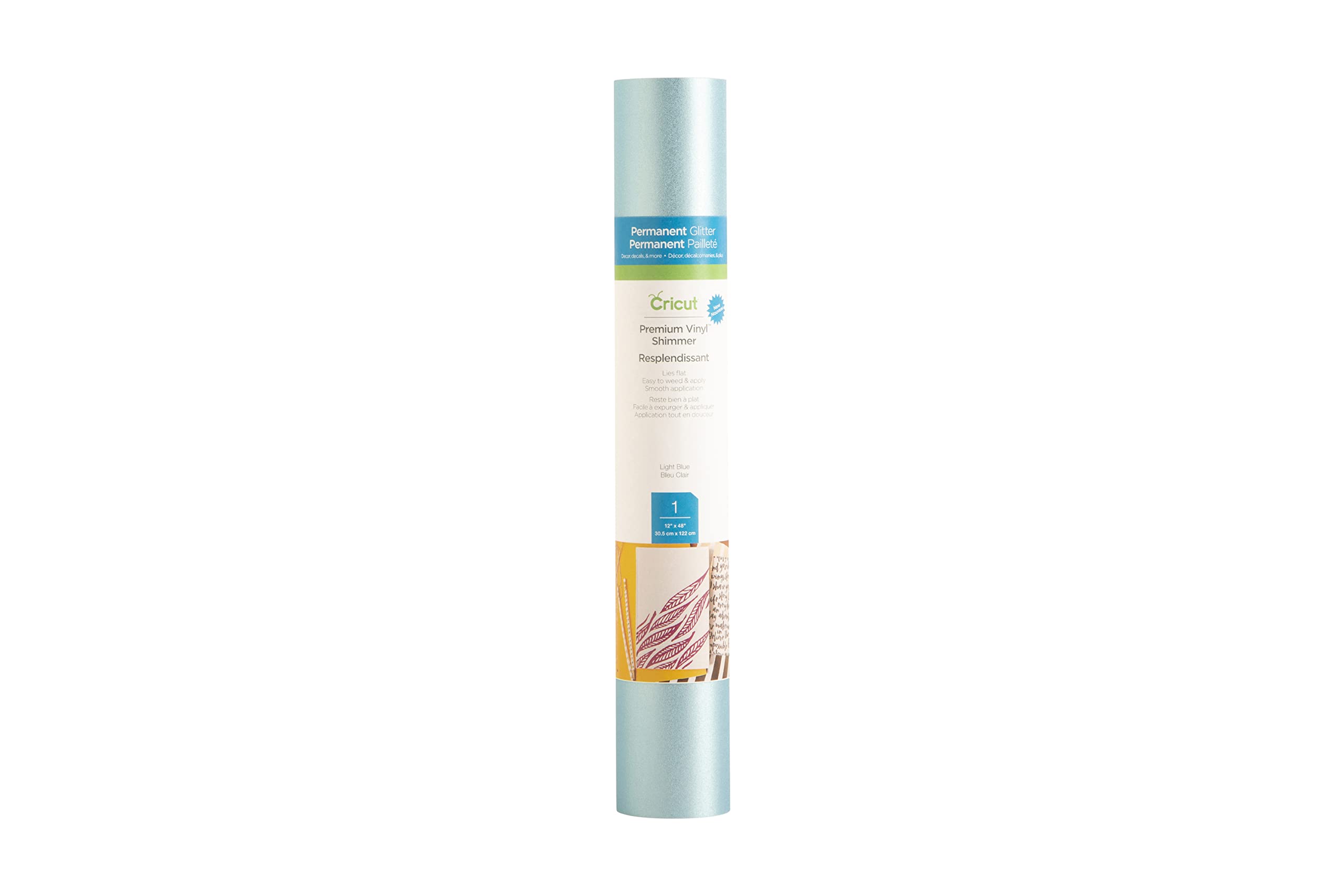 Shimmer Vinyl 12X48 Light Blue
