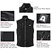 ARRIS Heated Jacket for Men, Electric Heating Warm Coat with 7.4V Rechargeable Battery/8 Heating Areas/Phone Charging Function for Winter Use Black…