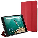Google Nexus 9 Smart Cover - VENA [vCover] Slim Leather Auto Sleep/Wake Hard Shell Case for Google Nexus 9 Tablet (Red)