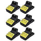 SINOVAL Mouse Trap,Smart Rat Trap,Animal Trap For Chipmunk,Squirrel,Rat,And Wease,lPlus one bonus Rubber Gloves for Cleaning(6PACK)