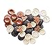 Large Assorted Round Heart Wood Wooden Buttons Muti for Crafts Supplies Sewing 4 Holes Black Brown Beige Handmade Button with Box 120pcs