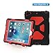 IPad Air 2 Case,IPad 6 Case,Aceguarder New Design[Waterproof][Shockproof][Scratchproof][Drop Resistance]Protective Cover Case With Kickstand For IPad Air2/IPAD6 (2015) (Black-Red)