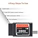 ATDIAG OBD2 Scanner, Car Engine Code Reader Automotive Diagnostic Tool Scanner Monitor Auto Fault Code Scan Tool with Live Data (Black)