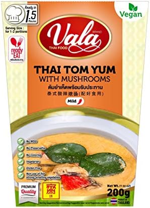 Vala Thai Food Tom Yum With Mushrooms 7.50 Ounce (Pack Of 3) Small