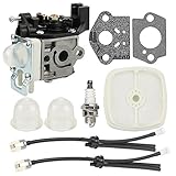 Butom SRM-225 Carburetor with Tune Up Kit for Echo SRM-225i SRM-225U SRM-225SB GT-225 PE-225 PAS-225 Trimmer A021001690 A021001691 A021001692 A21001690 RB-K93