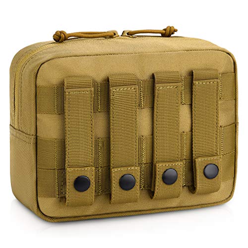 Gonex Tactical Molle Horizontal Admin Pouch, Medical EDC EMT Utility Tool Bag YKK Zippers Shell