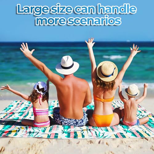 Hexify XXL Beach Towel 200 x 145 cm, Quick Drying Microfibre Large Towel, Sand Free Bath Towel, Women's Beach Blanket (Stripes)