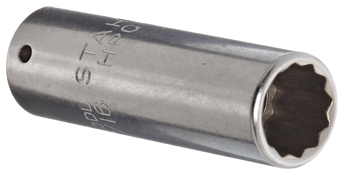 Stahlwille 01640028 40ADL High Performance Steel Socket, 1/4 inch Drive, 7/16 inch Size, 50 mm Length, Pack of 5