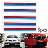 Areyourshop 5pcs Front Grille Grill Vinyl Strip Sticker Decal for BMW M3 M5 E46 E60 E90 E92