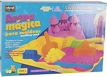 DIVERGARDEN Arena Mágica 700 gr. Rosa Accesorios 10 Piezas: Amazon.es: Juguetes y juegos