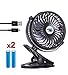 Stroller Clip Fan - USB Rechargeable, Clip on Fan, 360° rotation - Black, by Eazyclips