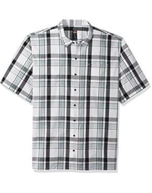 Men's Big and Tall Yarn Dyed Short Sleeve Camp Shirt