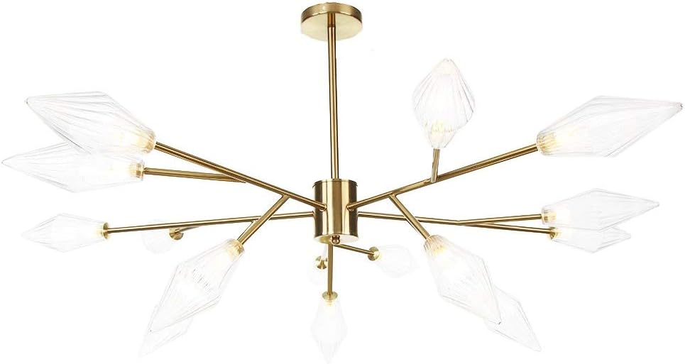 YFMYY Lámparas de techo de metal de cobre moderna G4 LED Sputnik