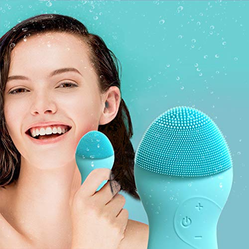 Facial Cleansing Brush, Sonic Silicone Exfoliating Face Scrubbers IPX7