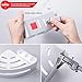 Gricol Bathroom Shower Shelf Wall Shower Caddy Space Aluminum Self Adhesive No Damage Wall Mount, 2 Pack
