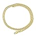 2.4mm 14k Gold Plated French Rope Chain Necklace, 20