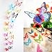 ElecMotive 36 Pcs 3D Color Crystal Butterfly Wall Stickers with Adhesive Art Decal Satin Paper Butterflies Home DIY Decor Removable Wall Decor