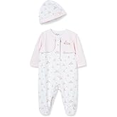 Little Me Clothes for Baby Girls' 100% Cotton Scratch-Free Tag Footie Sleeper, Preemie to 9 Months