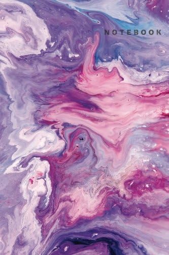 Notebook: Purple Marble Composition Notebook-Ruled Notebook, 6x9" Notebook College Ruled, A5 notebook journal, Dairy, 120 pages v.3