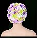 SUNSCSC Handicrafts Handmade Color Flowers Vintage Swim Cap
