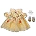 Belle-Inspired Outfit for American Girl Dolls (Includes Ball Gown with jeweled accents, Gold Shoes and Tiara)