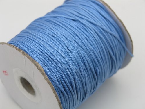 KONMAY 1 Roll 175yd Braided 1.5mm Nylon Shamballa Macram/beading Cord Lift Shade Cord (Sky blue 365)