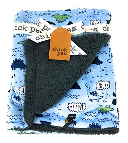 CHICK PEA Dinosaurs Dinos Dino Plush Baby Polyester Blanket | 30 X 30 in - Thumbnail 3