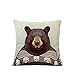 YOUR SMILE Animal Cotton Linen Square Decorative Throw Pillow Case Cushion Cover 18x18 Inch(44CM*44CM) (Color#9)