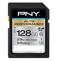 PNY Elite Performance 128 GB High Speed SDXC Class 10 UHS-I, U3 up to 95 MB/Sec Flash Card (P-SDX128U395-GE)