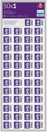 Royal Mail 50 x 1st Class Barcoded Stamps Plum Purple 100g Max view 2