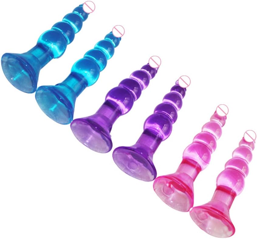 JADEKIOR Plug 10.5x2.5cm Silicone Beads Strong 5 Ball Toys for Women Men-Deep Rolling