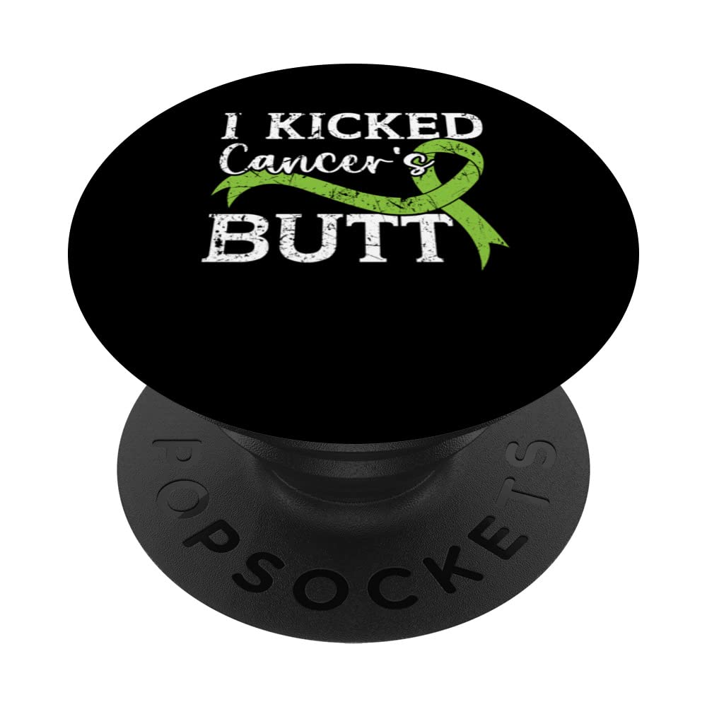 I Kicked Cancer's Butt Non-Hodgkin Lymphoma Awareness PopSockets Swappable PopGrip