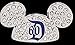 Disneyland 60th Anniversary Diamond Celebration Jeweled Mickey Ears Hat Trading Pin